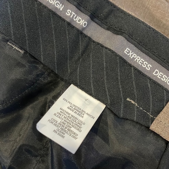 Express Design Studio Women’s Editor Wide Lev Dress Pants Light Brown Taupe 10 - Picture 7 of 10